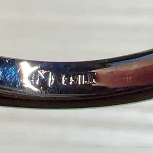 New Designer Signed Nadri Gunmetal Pave Crystal Circle Cluster Ring, Size 7 - Picture 7 of 10